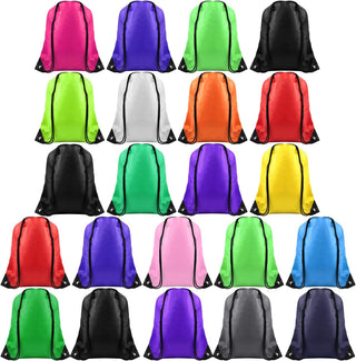 22 Pack Drawstring Bags String Backpack Bulk Sack Cinch Bag Sport Bags for School Gym Traveling