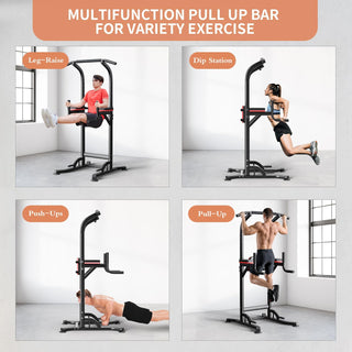 Pull up Bar Power Tower Dip Bar Station Dip Stand Multi-Functional Workout Equipment Strength Training Machine for Men Women Home Gym