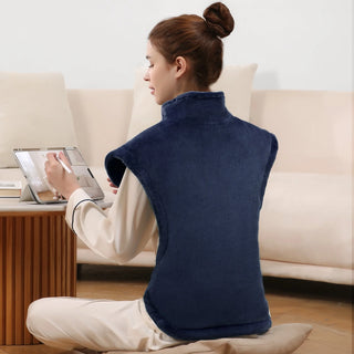 Large Heating Pad for Back and Shoulder, 24"X33" with 4 Heat Settings 2H Auto-Off - Navy Blue