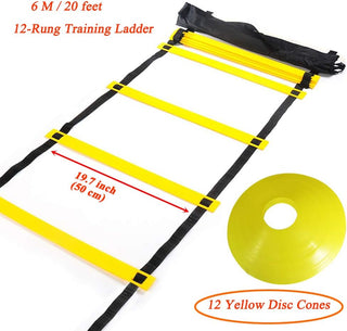 Agility Training Ladder Speed Agility Ladder 20Ft 12 Rung for Soccer, Speed, Football Fitness Feet Training