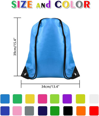 22 Pack Drawstring Bags String Backpack Bulk Sack Cinch Bag Sport Bags for School Gym Traveling