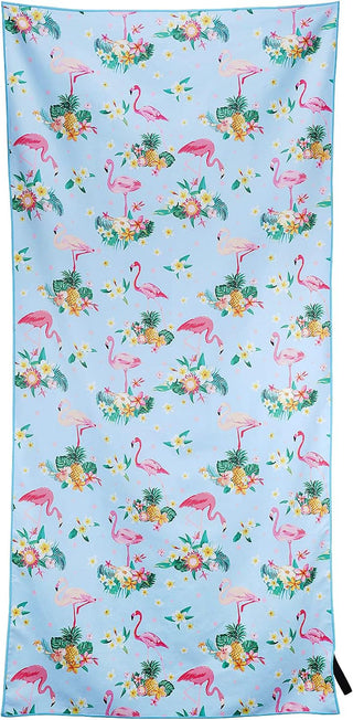 Flamingo Beach Blanket,63"×31" Oversized Quick Dry Microfiber Beach Towel for Adults/Kid,Sand Free Pool Towel for Swimming, Bath, Yoga, Campingl, Travel(Pineapple)